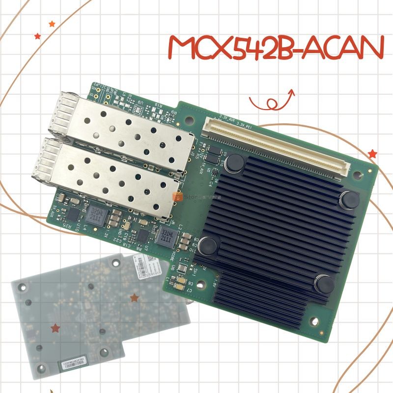 Thẻ giao diện mạng MCX542B-ACAN cho OCP2.0 25GbE SFP28 PCIe3.0 x8