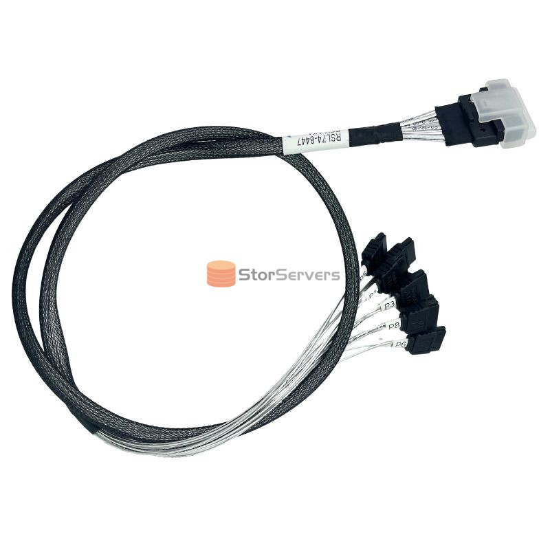 Device end: 8 x SATA 7pin (data), capable of straight head/90 ° bend